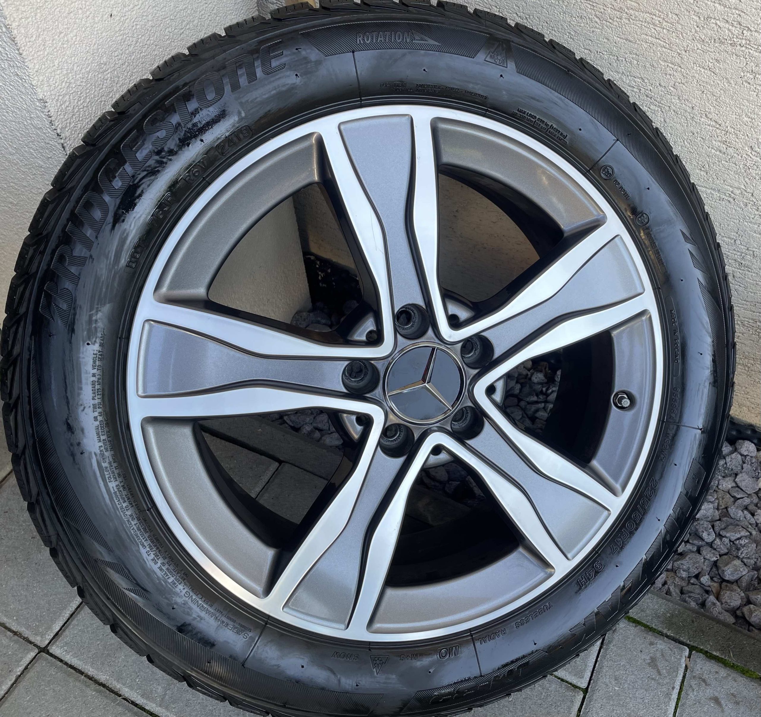 Orig. Mercedes alu disky 5×112  ET48,5 225 50 R17 zimné