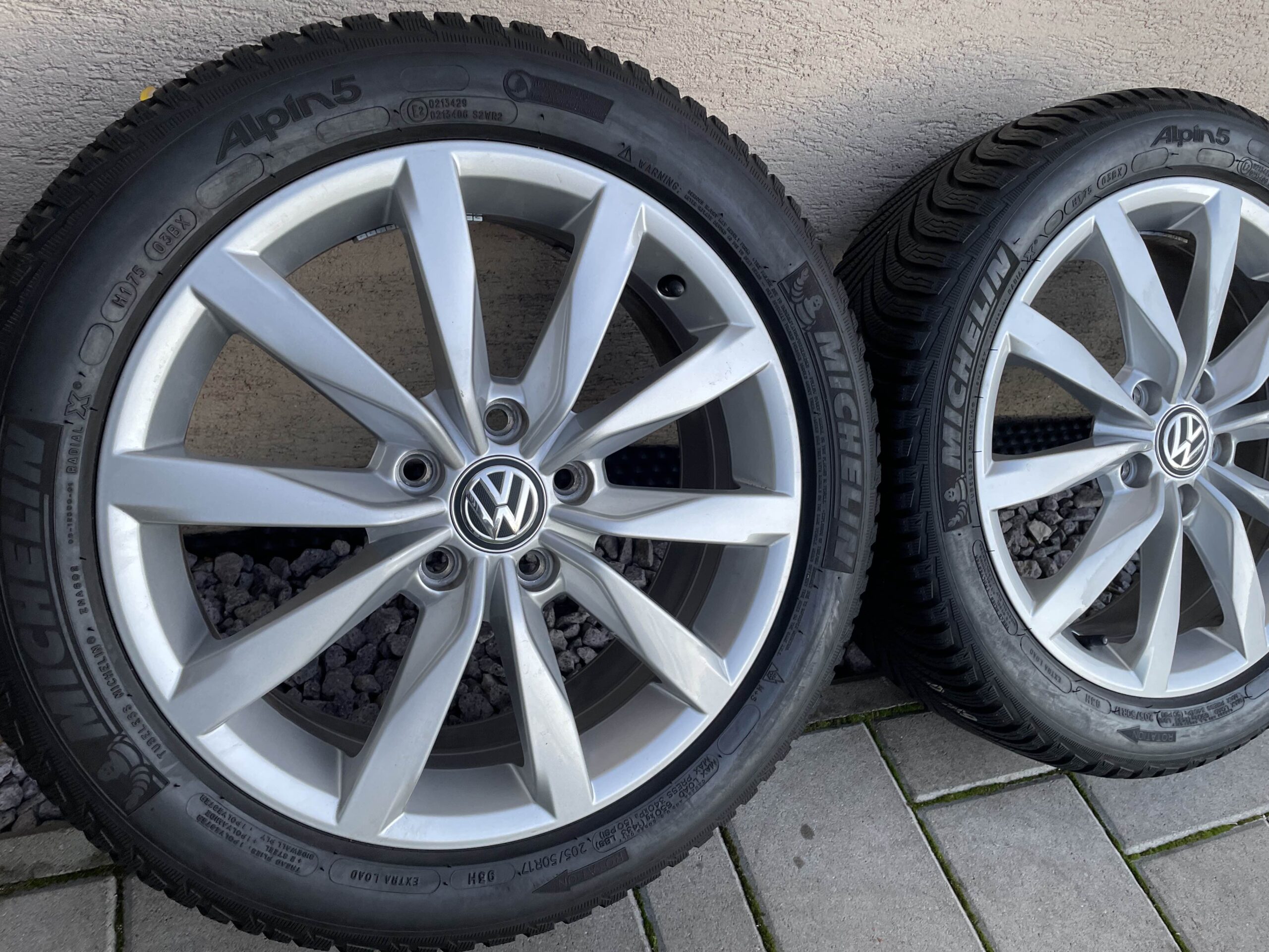 DIJON orig Alu disky VW 5×112 6jx r17 ET 48 205 50 17 zimné